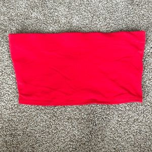 Bright red bandeau